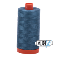 Aurifil 50wt Cotton Mako' 1300m Spool - 4644 - Smoke Blue