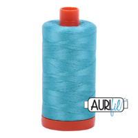 Aurifil 50wt Cotton Mako' 1300m Spool - 5005 - Bright Turquoise