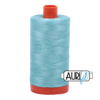 Aurifil 50wt Cotton Mako' 1300m Spool - 5006 - Light Turquoise