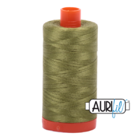 Aurifil 50wt Cotton Mako' 1300m Spool - 5016 - Olive Green