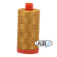 Aurifil 50wt Cotton Mako' 1300m Spool - 5022 - Mustard