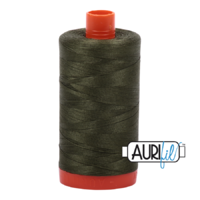 Aurifil 50wt Cotton Mako' 1300m Spool - 5023 - Medium Green