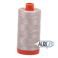 Aurifil 50wt Cotton Mako' 1300m Spool - 6711 - Pewter