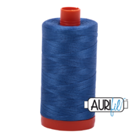 Aurifil 50wt Cotton Mako' 1300m Spool - 6738 - Peacock Blue