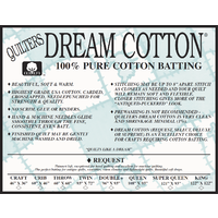 Quilters Dream Batting - Dream Cotton Request - Throw - Natural