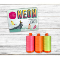 Aurifil Designer Collection - Neons & Neutrals (3 Large Spools) by Tula Pink