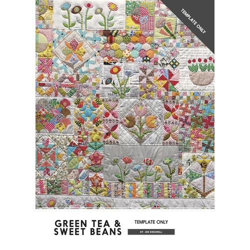 Green Tea and Sweet Beans Quilt Pattern Booklet From Jen Kingwell Designs NEW Please See Item Description and Pictures For More Info!